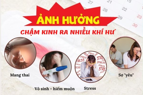 Chậm kinh ra nhiều khí hư gây ra nhiều ảnh hưởng đến cuộc sống và sức khỏe