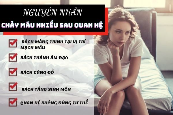 Chảy máu nhiều sau quan hệ do nhiều nguyên nhân khác nhau gây ra