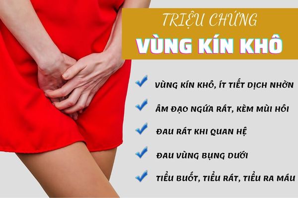 Dấu hiệu nhận biết vùng kín khô rát thường gặp